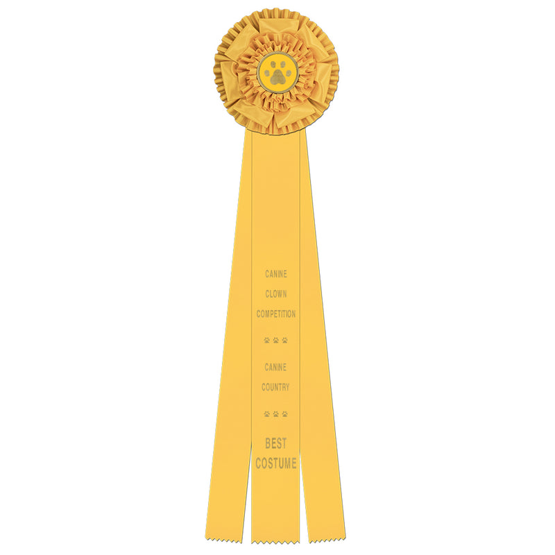 Mansfield 3 Rosette Award Ribbon, 6-1/2" Top