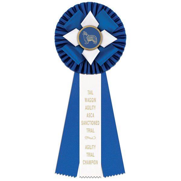 Malden 3 Rosette Award Ribbon, 6" Top
