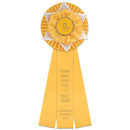 Liverpool 3 Rosette Award Ribbon, 5-1/2" Top