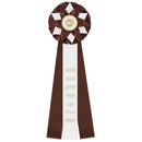 Exeter 3 Rosette Award Ribbon, 6" Top - Hodges Badge Company, Inc.