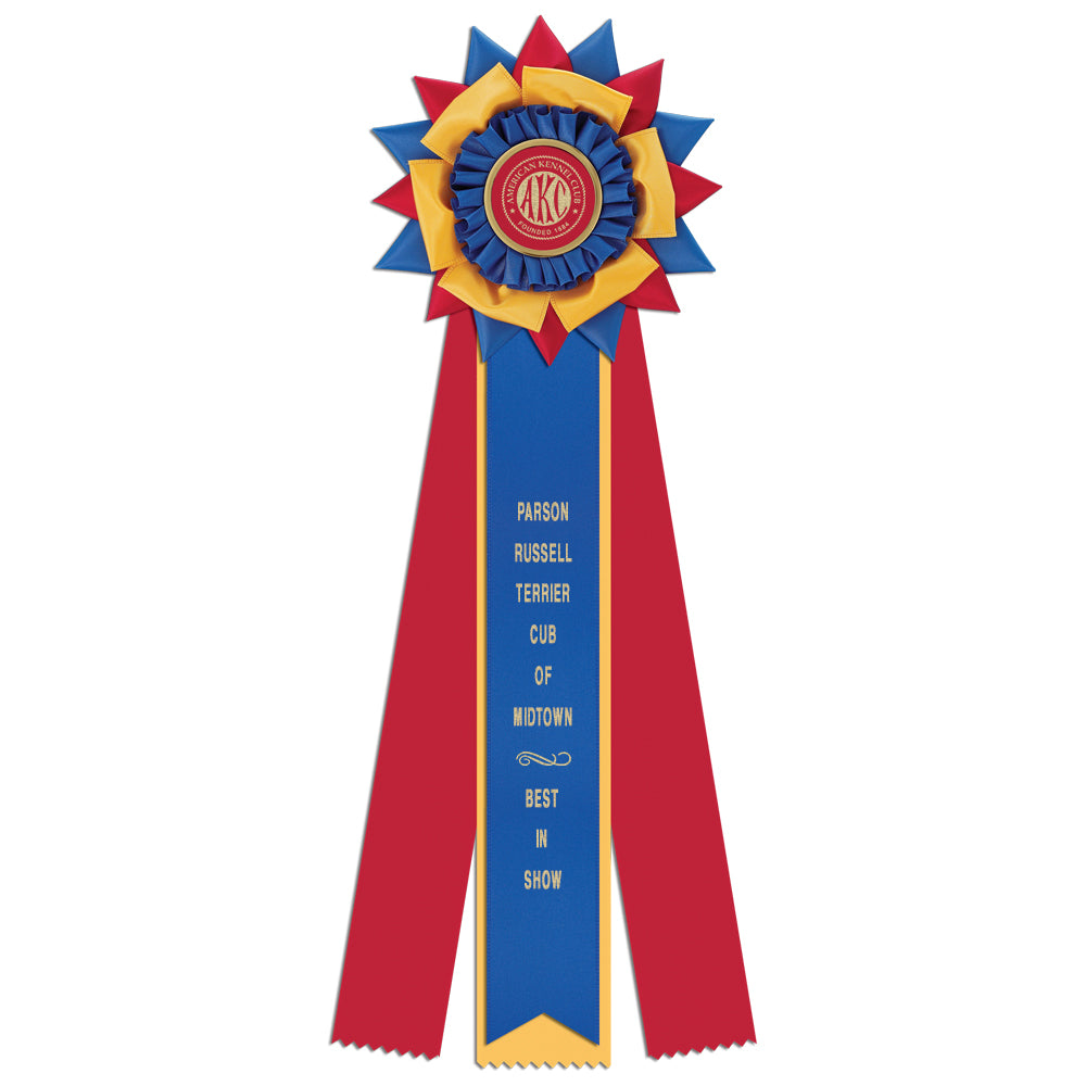 Amesbury 3 Rosette Award Ribbon, 6