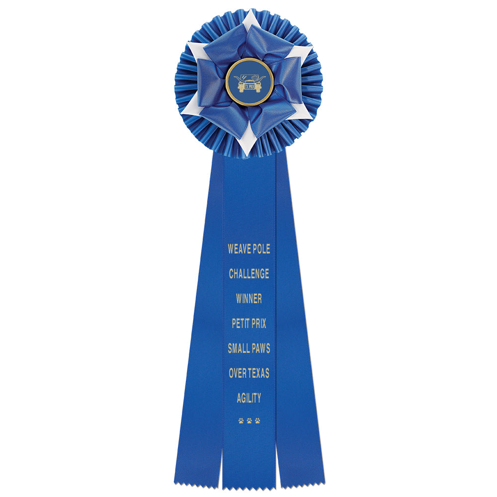 Wheaton 3 Rosette Award Ribbon 6-1/2