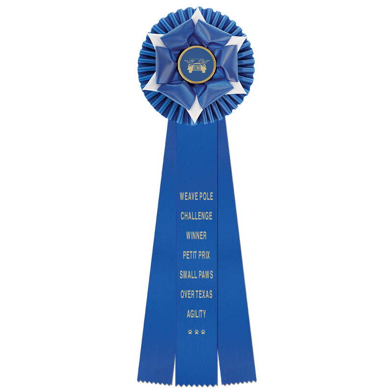 Wheaton 3 Rosette Award Ribbon 6-1/2" Top