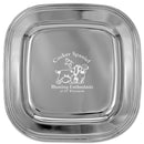 11" Silver Square Award Tray