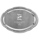 9" x 6-1/2" Scalloped Oval Award Tray