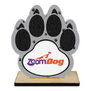 5" Paw Print Shape Birchwood Award Trophy With Birchwood Base
