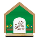 5" Dog House Shape Birchwood Award Trophy With Birchwood Base