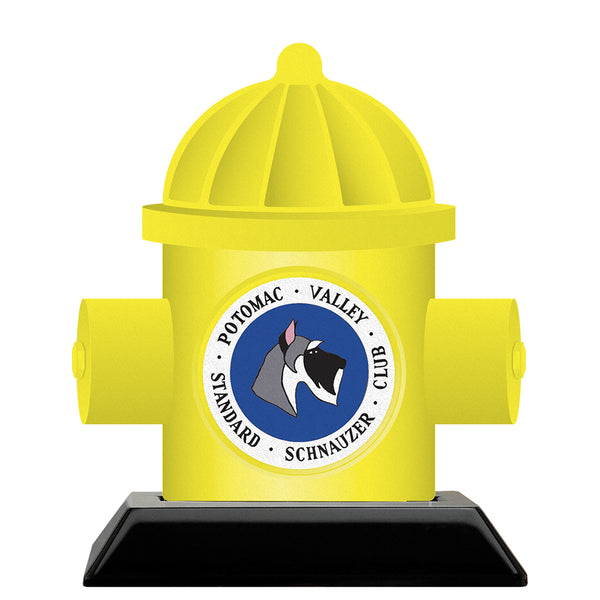 5" Hydrant Shape Birchwood Award Trophy With Black Base