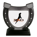5" Horseshoe Shape Birchwood Award Trophy With Black Base