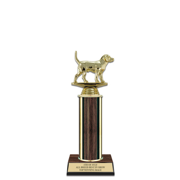 10" Walnut Finished Award Trophy