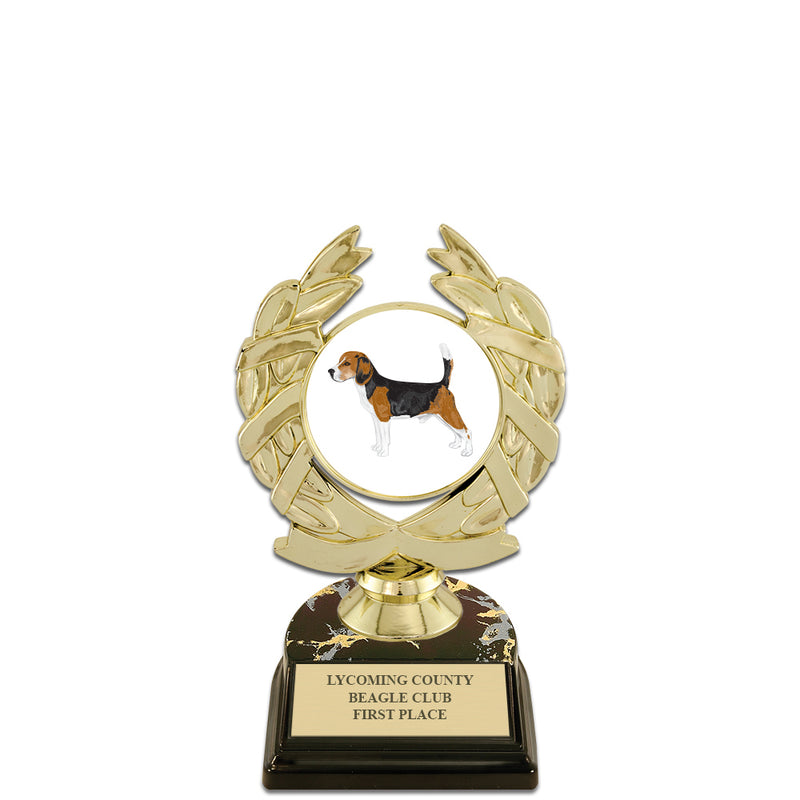 5-1/2" Custom Black Base Award Insert Top Trophy