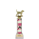 12" Custom Column Trophy with White Base