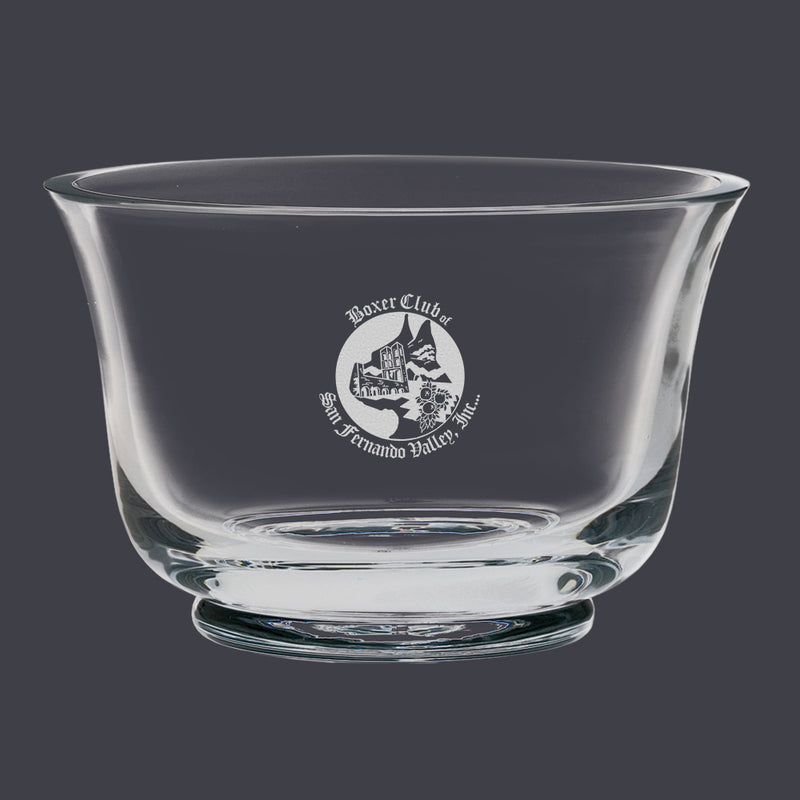 5-1/2" Custom Engraved Glass Revere Bowl Trophy