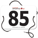 Custom Indurotec™ Full Color Small Rectangular Exhibitor Number With String