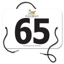 Custom Indurotec™ Full Color Large Rectangular Exhibitor Number With String