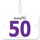 Custom Indurotec™ Full Color Large Rectangular Exhibitor Number With Hook