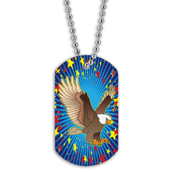 1-1/8" x 2" Full Color Stock Design Dog Tags With Print on Front Only