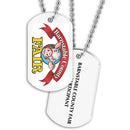 1-1/8" x 2" Custom Dog Tag With Print on Front and Back