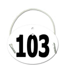 Stock Dressage Oval Exhibitor Number With Elastic