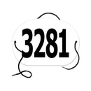 Large Oval Exhibitor Number With String 1501+.