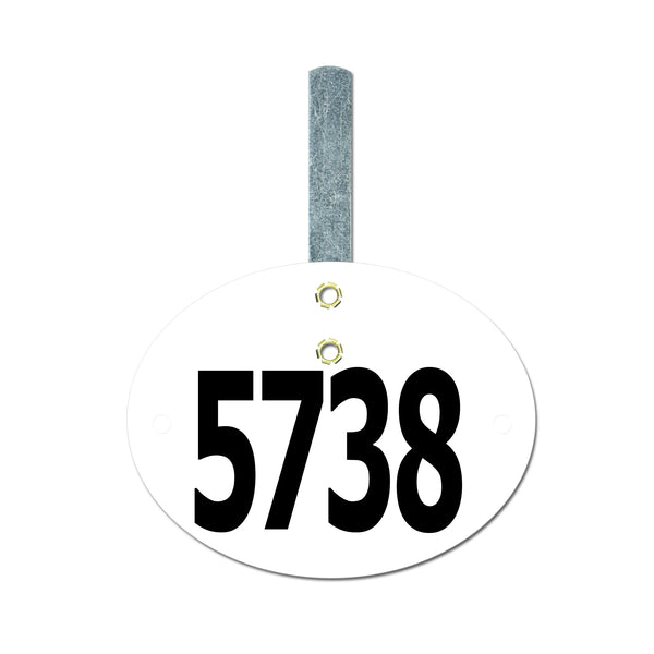 Oval Exhibitor Number With Hook 1501+