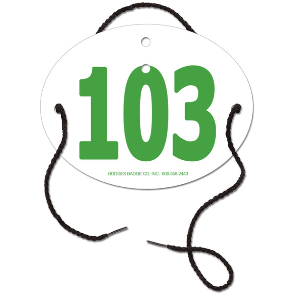 Indurotec™ Small Dressage Oval Exhibitor Number With String