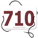 Indurotec™ Small Rectangular Exhibitor Number With String