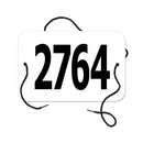 Small Rectangular Exhibitor Number With String 1501+.