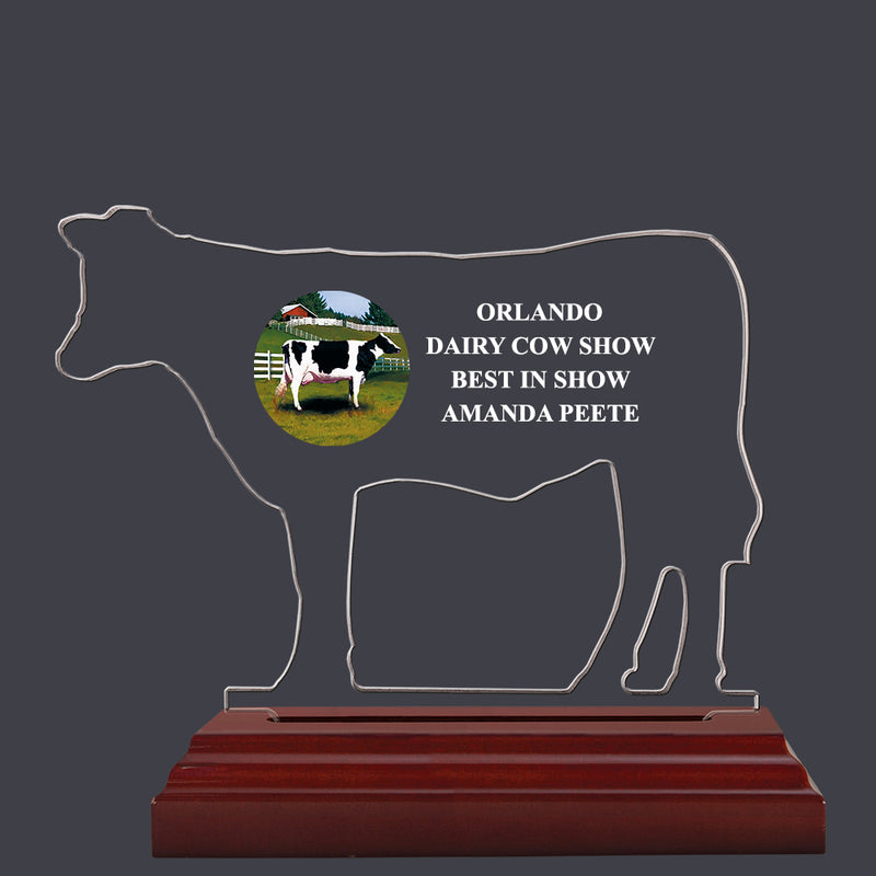 Cattle Shaped Acrylic Award Trophy