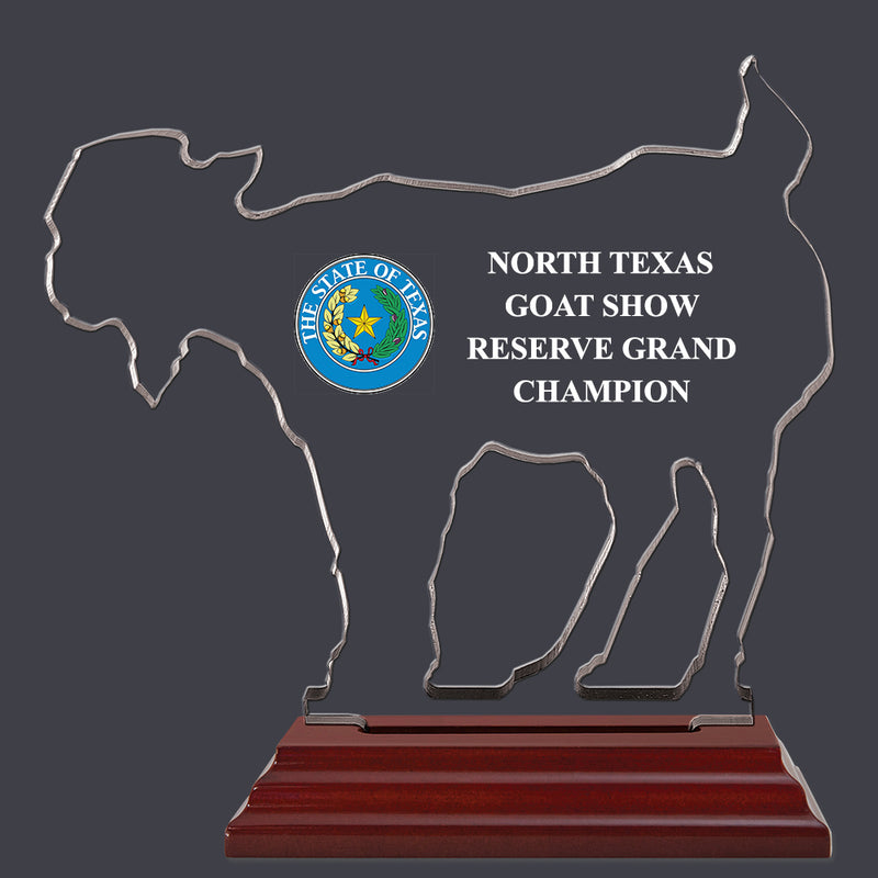 Goat Shaped Acrylic Award Trophy