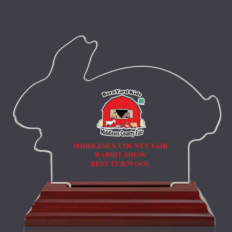 Rabbit Shaped Acrylic Award Trophy