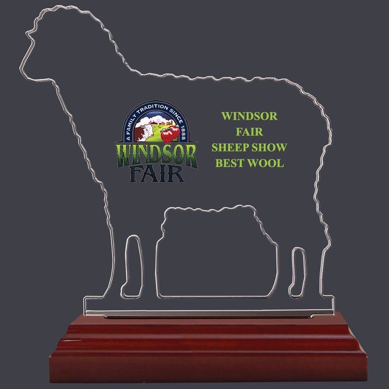 7" Custom Sheep Shaped Acrylic Award