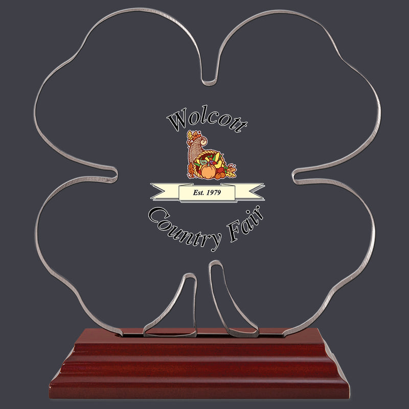 Full Color Clover Shaped Acrylic Award Trophy