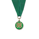 1-1/8" Stock CXC Color Fill Award Medal With Grosgrain Neck Ribbon