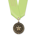 1-1/2" Custom MX Award Medal With Satin Neck Ribbon