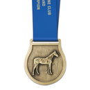2-1/2" Stock VX Award Medal With Custom Satin Neck Ribbon