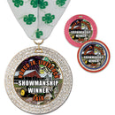 2-3/4” Custom GGM Award Medal With Millennium Neck Ribbon