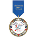 2-3/4” Custom RSG Award Medal With Satin Drape Ribbon