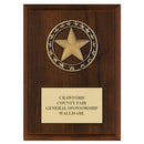 5" x 7" Custom RS Medal Award Plaque - Cherry Finish