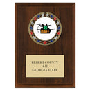 5" x 7" Custom RSG Award Medal Plaque - Cherry Finish