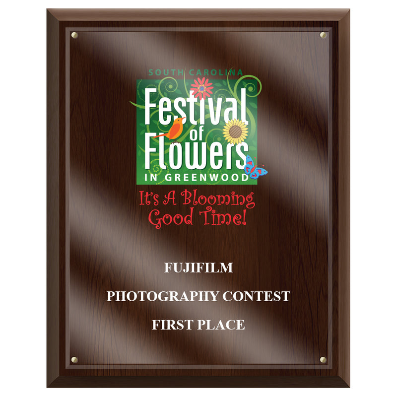 Color Reference Plaque Full Color Plaque - Cherry Finish w/ Acrylic Overlay | Hodges Badge