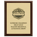 5" x 7" Custom Cherry Plaque With Engraved Plate