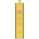 2-1/2" x 10" Custom Square Top Award Ribbon With Border