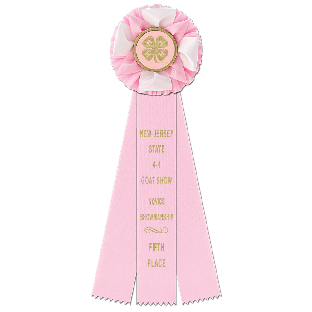 Iverson 3 Rosette Award Ribbon, 4-1/2