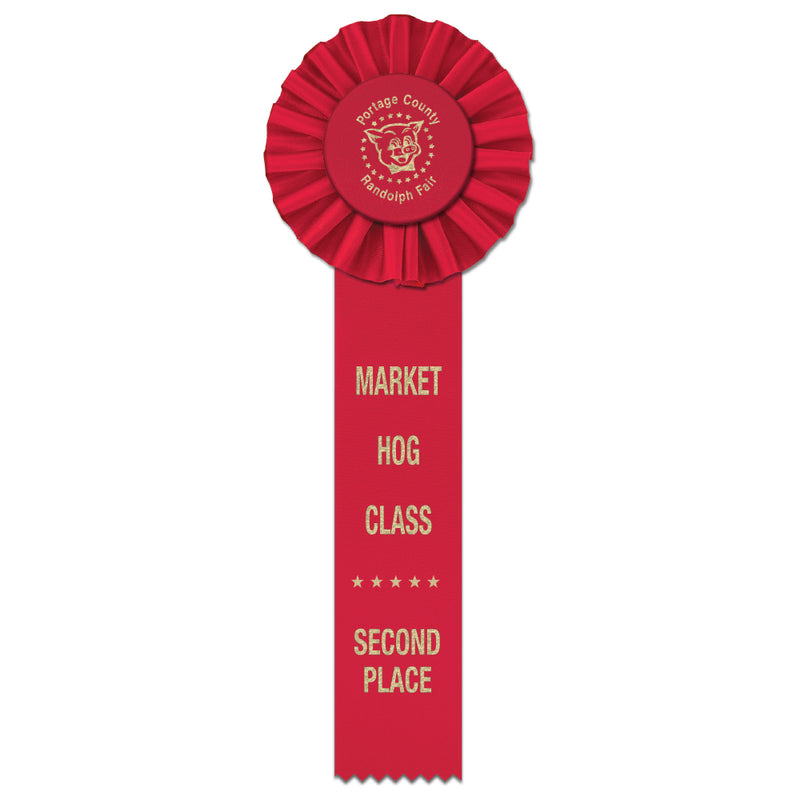 Ideal 1 Rosette Award Ribbon, 4" Top