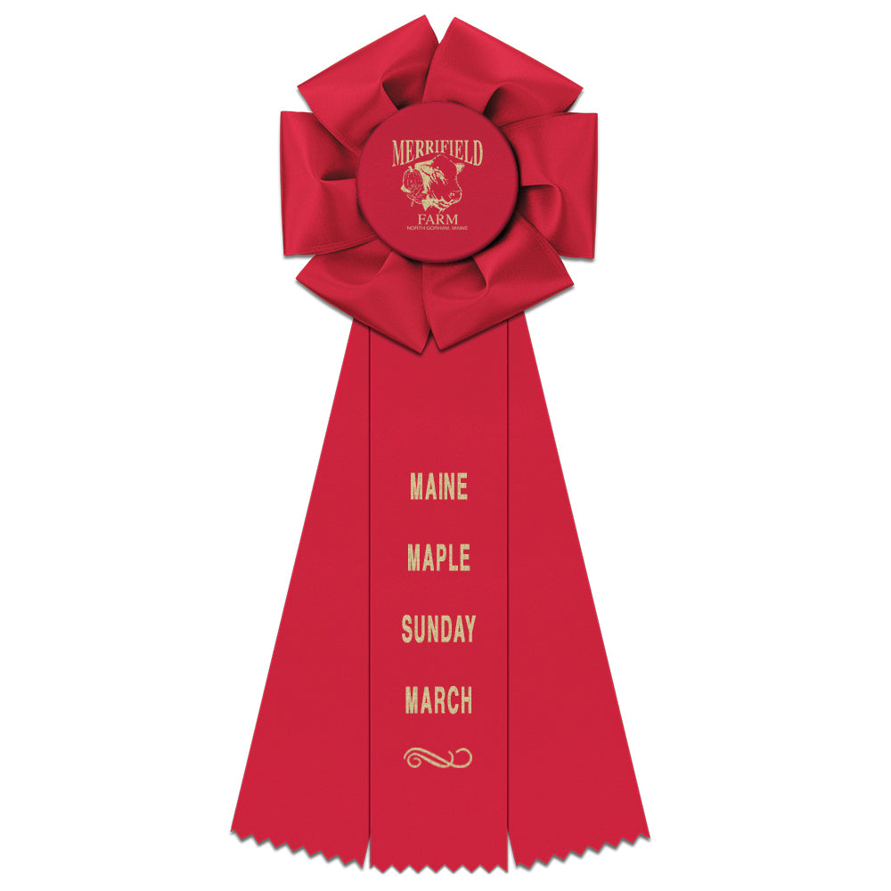 Beauty 3 Rosette Award Ribbon 4-1/2