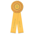 Luxury 2 Rosette Award Ribbon, 4-1/2" Top