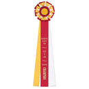 Newcastle 3 Rosette Award Ribbon, 6-1/2" Top
