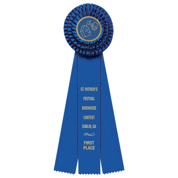 Dover 3 Rosette Award Ribbon, 4-1/2" Top