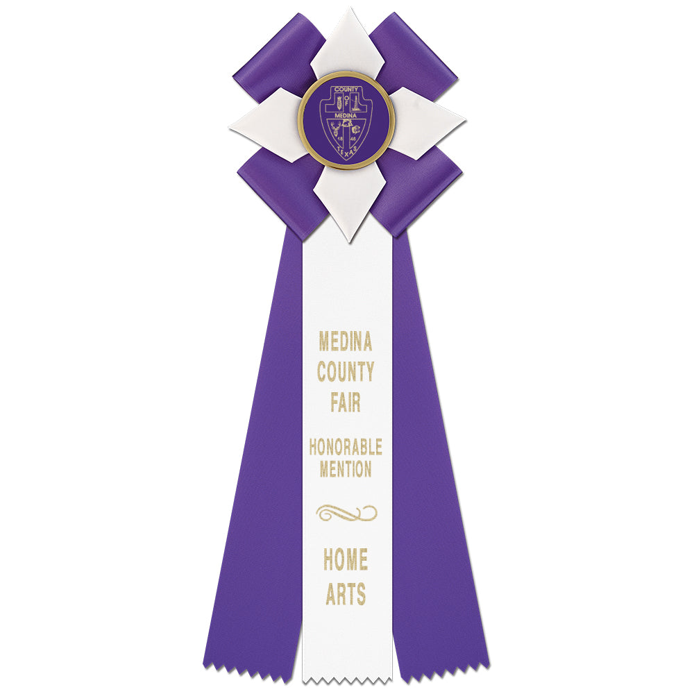 Dorset 3 Rosette Award Ribbon, 5